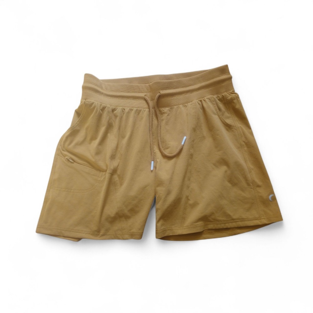 ZYIA Active Canyon 6" Shorts Sz XL Womens "Mustard Yellow" Pockets, Drawstring